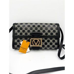 Valentino by Mario Valentino Ava Leather Crossbody Clutch Bag Removable Strap